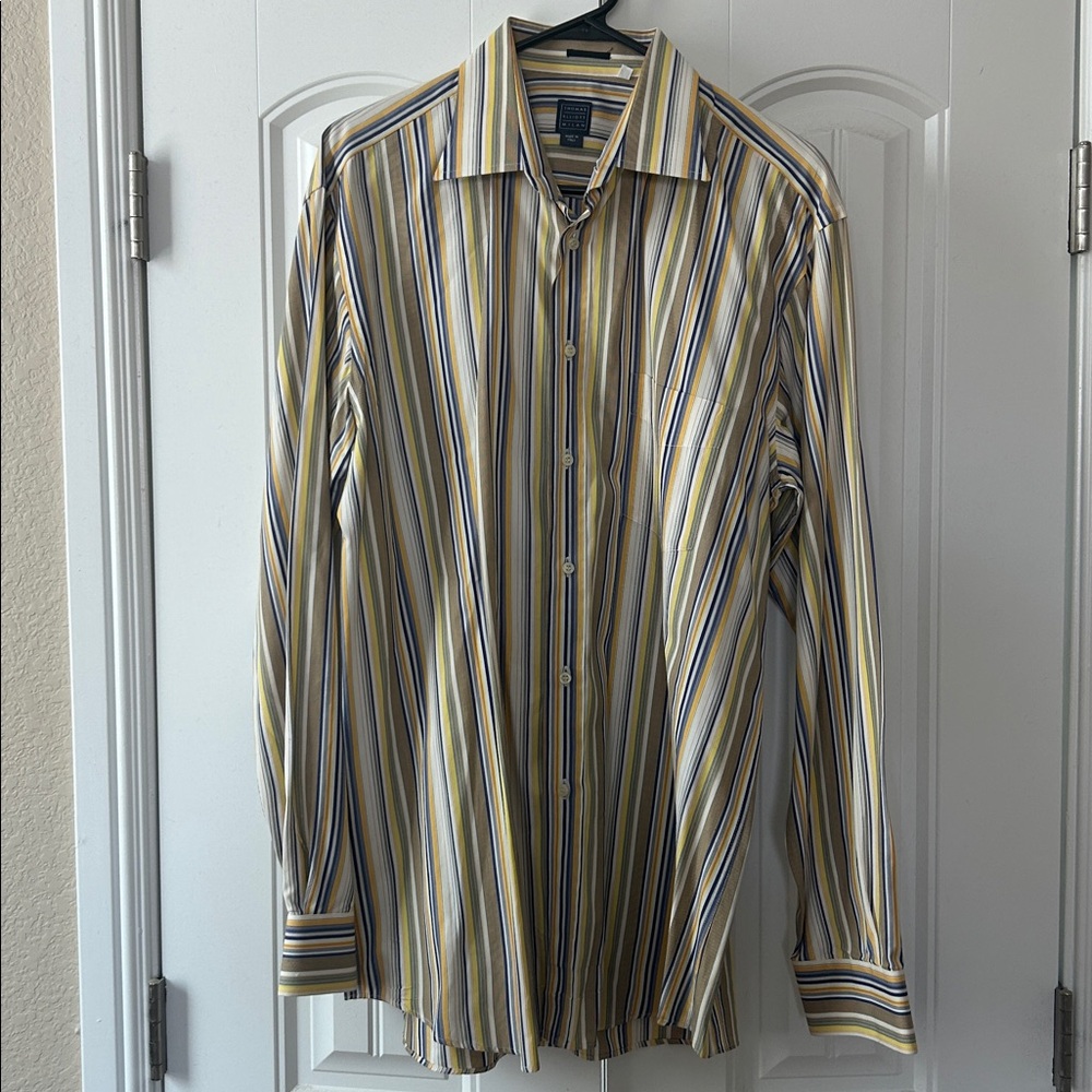 Thomas Elliot Striped Long Sleeve Button-Up Shirt